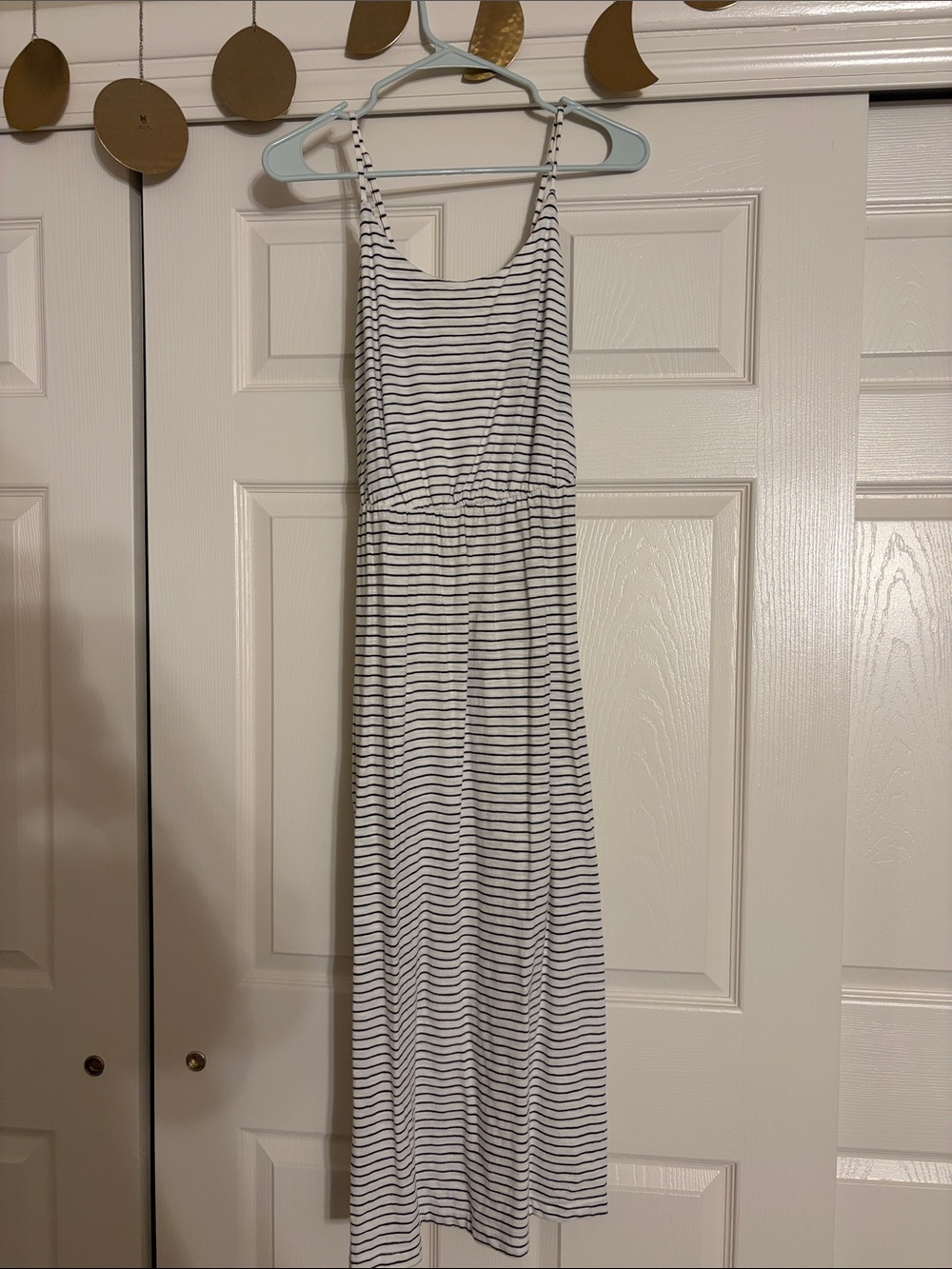 Striped White and black Maxi Tank Dress - Casual Summer Style - old navy